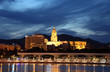 Photo: Malaga Cathedral illuminated at night. Andalusia Spain Malaga Cathedral illuminated at night. Andalusia Spain