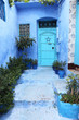 Blue door in the medina of Chefchaouen, Morocco