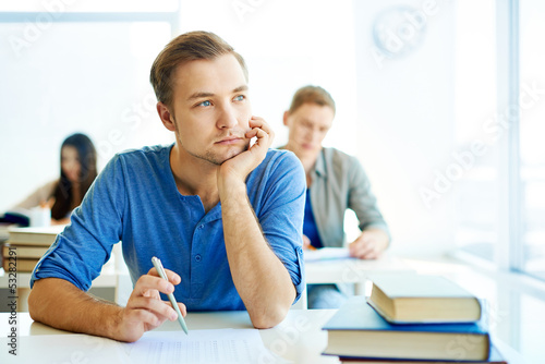Photo: Pensive student Pensive student