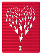 Valentine cursors shaping heart