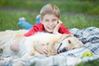 Photo: Lad and his pet Lad and his pet