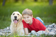 Photo: Lad and Labrador Lad and Labrador