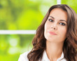 Photo: Young smiling cheerful businesswoman at office Young smiling cheerful businesswoman at office