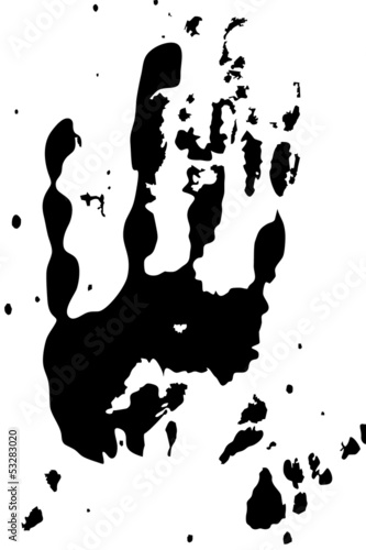 Illustration: Handabdruck, abstrakt Handabdruck, abstrakt