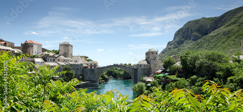 Photo: View of Mostar Town and Bridge View of Mostar Town and Bridge