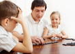 Family that plays dominoes