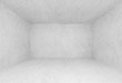 Illustration: White interior of empty room with concrete walls White interior of empty room with concrete walls