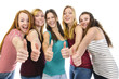Girlfriends doing Thumbs Up