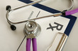 Closeup of a stethoscope on a rx prescription