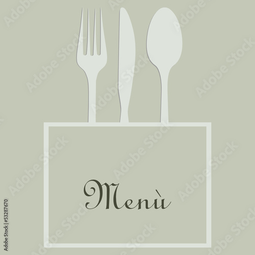 Vector: Menu posate Menu posate