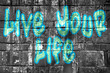 Live your life street style bleu