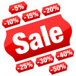 Vektor: Sale 9 Price Tags Sticker Sale 9 Price Tags Sticker