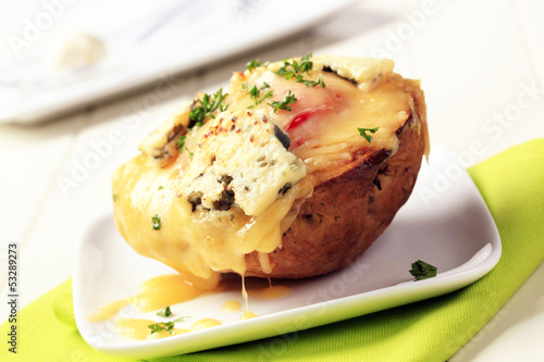Photo: Double cheese twice baked potato Double cheese twice baked potato