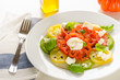 Caprese salad (fresh tomatoes, mozzarella and basil)
