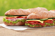 Foto: Baguettes mit Salami und Schinken Baguettes mit Salami und Schinken