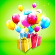 Vector: Colorful modern birthday background Colorful modern birthday background