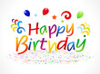 Vektor: abstract happy birthday text abstract happy birthday text