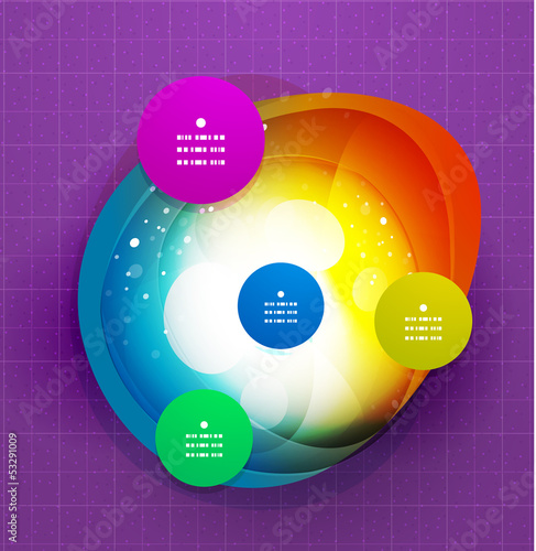 Vector: Abstract colorful modern steps template Abstract colorful modern steps template