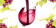 Ripe grapes and wine glass