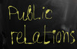 social media concept - text handwritten on a blackboard