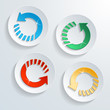 modern button circle arrow reload shape