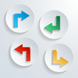 modern button with arrow direction shape