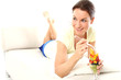 canvas print picture - Frau beim Entspannen