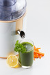 Photo: Healthy green vegetable juice with juice extractor Healthy green vegetable juice with juice extractor