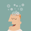 Business man thinking, eps10 vector format