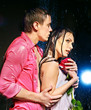 Photo: Couple under water drop. Couple under water drop.