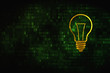 Business concept: Light Bulb on digital background