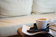 Coffee in cosy cafe