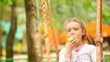 Video: Little girl eating an apple Little girl eating an apple