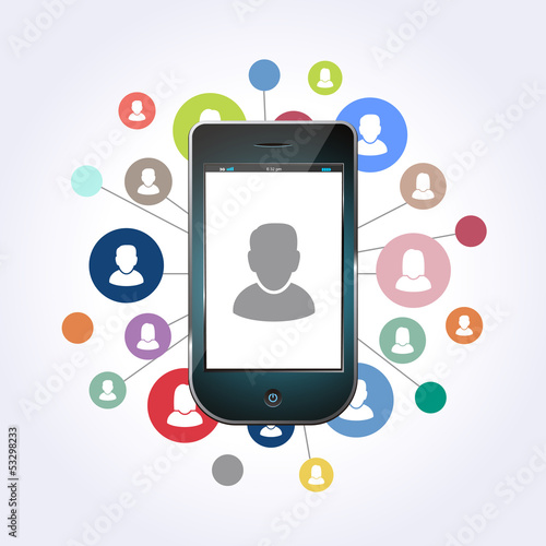 Vector: mobile & community mobile & community