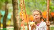 Video: Little girl eating an apple Little girl eating an apple