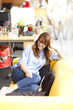 Relaxed female executive in office