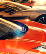 gleaming cars