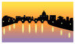 Vector: Roma - Fiume Tevere al tramonto Roma - Fiume Tevere al tramonto