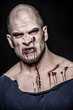 a scary and bloody zombie man