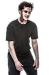 a scary and bloody zombie man
