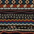 Tribal seamless pattern with figures of mammoth