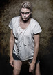a scary undead zombie girl
