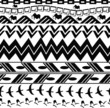 Monochrome seamless texture in tribal style