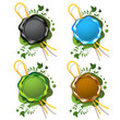 Multicolor sealing wax with decorative plant