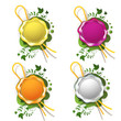 Multicolor sealing wax with decorative plant