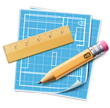 Vetor: House layout planning concept House layout planning concept