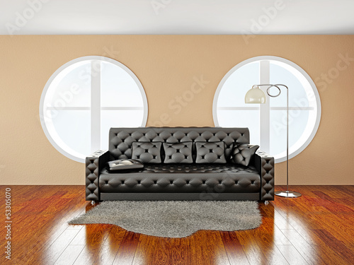 Photo: Sofa and lamp Sofa and lamp