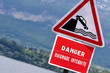 Photo: panneau de baignade interdite au lac du bourget en savoie panneau de baignade interdite au lac du bourget en savoie