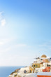 Oia white houses and windmills