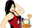 Donna con make up